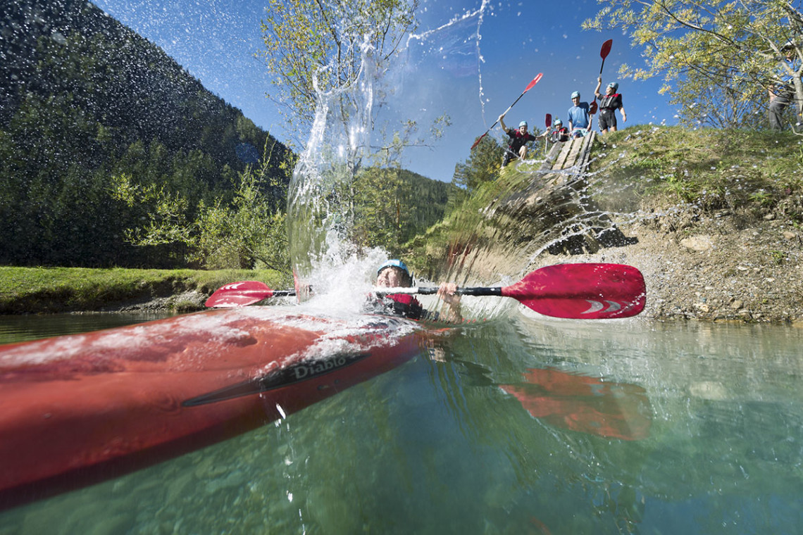 Sommer in der Region, Sommerurlaub in Flachau, Ferienwohnung im Haus Maier, Salzburger Land - Kajak fahren in Flachau